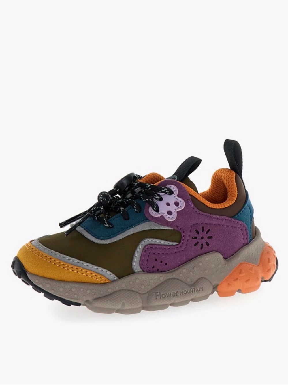 NWT Flower Mountain DOI Junior, Olive/Militare/Deep Purple